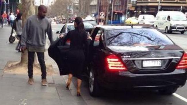 Kim Kardashian and Kanye West in Bourke St Source: Supplied/Simon Forrest