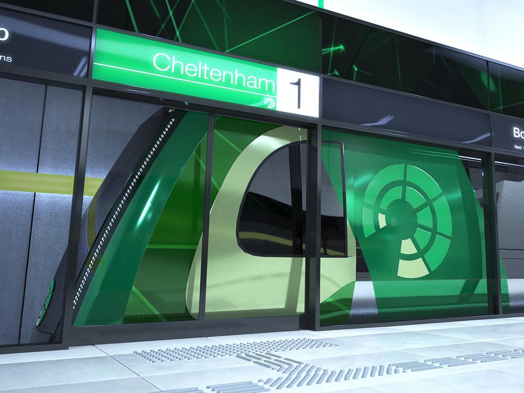 An artist’s concept of a Suburban Rail Loop station at Cheltenham. Picture: Suburban Rail Loop Authority