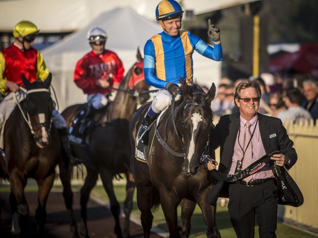 A beaming Kerrin McEvoy returns to scale. Picture: AAP