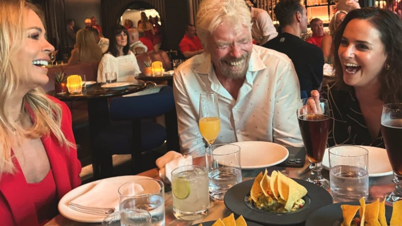 Rachael Gunn, Sonia Kruger and Sir Richard Branson. Photo: Instagram, @raygun_aus.