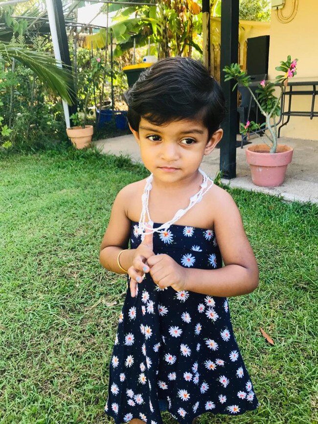 Serah Sajan dressing up for playtime at daycare. Picture: Smitha David