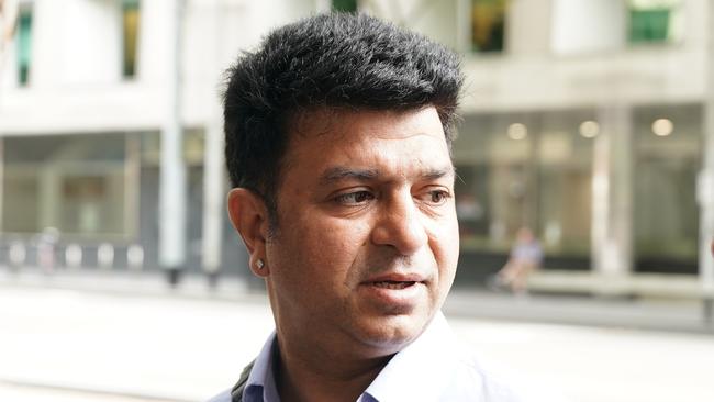 Outside court, Pratibha Sharma’s brother, Vicky Sharma, said he was disappointed Mr Swale was granted bail. Picture: NCA NewsWire / Luis Enrique Ascui