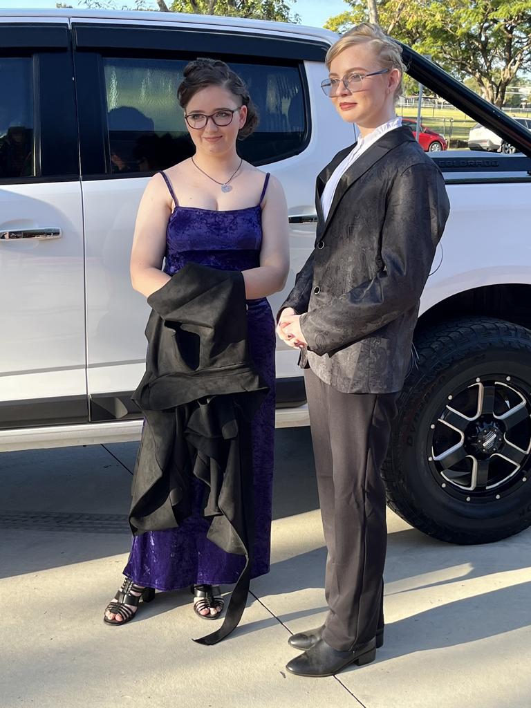 Justine Stewart and Jasmine arrive at the formal.