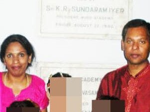 Kumuthini Kannan (L) and her husband Kandasamy (R) were found guilty of keeping the woman as a slave for eight years.