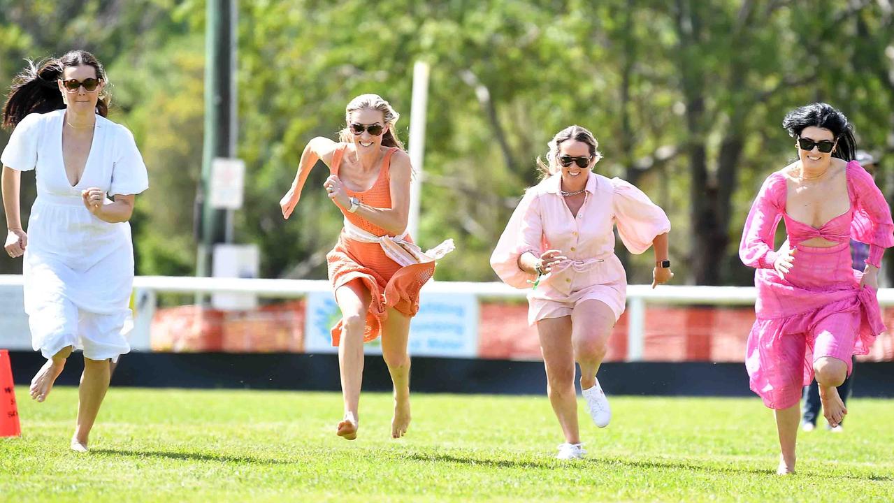 The Ladies Dash at the Polo &amp; Provedores, Noosa. Picture Patrick Woods.