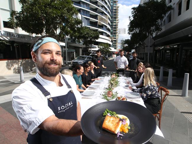 Social Eating House Head chef Fabrizio Faitella is ready to serve diners again. Picture: Glenn Hampson