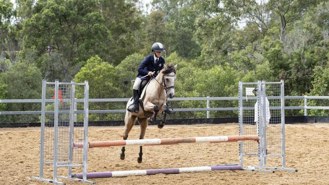 Madilyn Jessup-Little competes at the Victory College Interschool Show Jumping Competition at the weekend.