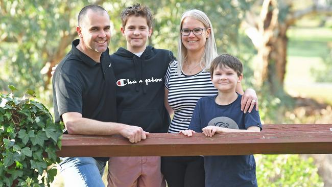 The Dunn family at home in Littlehampton want to raise awareness on childhood cancer. Picture: Tom Huntley