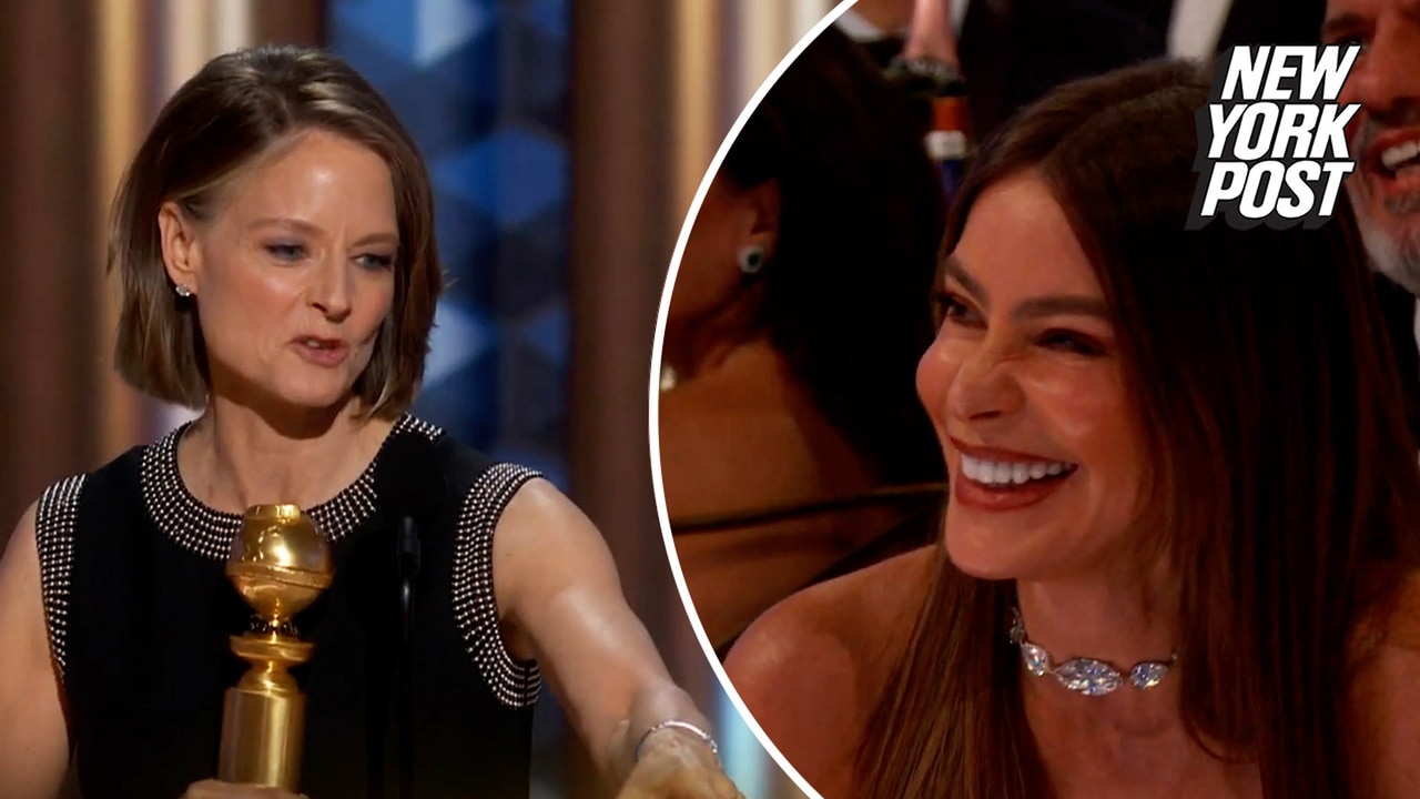 Sofia Vergara heckles Jodie Foster during Best Female Actor speech