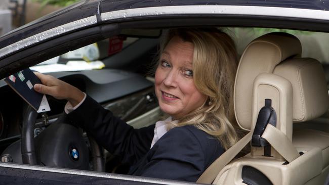 Alice Fisher arrives to be interviewed at the US Department of Justice in Washington. <i><span id="U602728604003sM" style="font-weight:normal;font-style:normal;">Picture: AP</span></i>