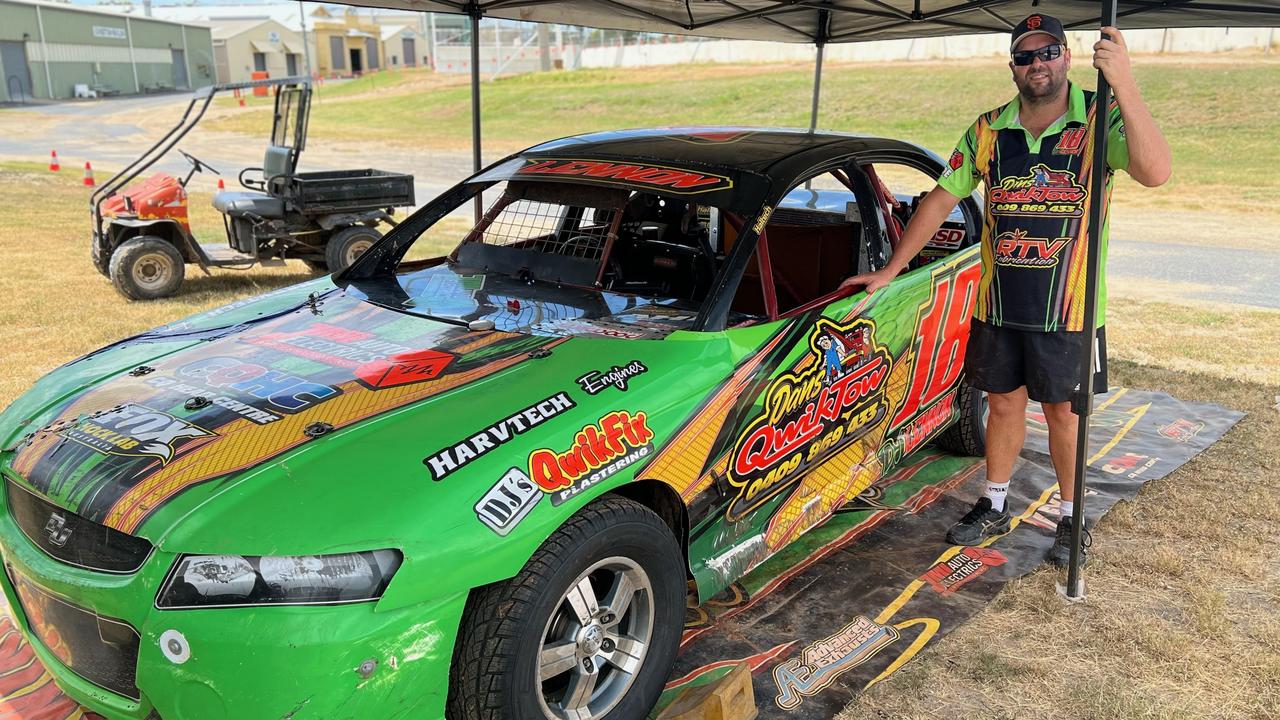 Rockhampton Saloon Car Club treasurer Daniel Lennon prepares for tonight's speedway meeting at which former driver Luke O'Brien will be fondly remembered.