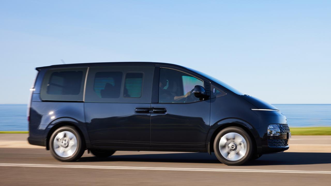 Unlike SUVs the Staria can accommodate seven full grown adults in comfort.