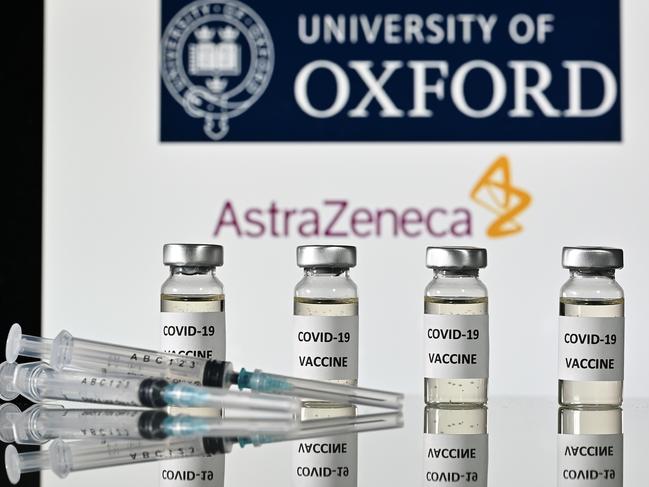 Vials of the AstraZeneca vaccine. Picture: AFP