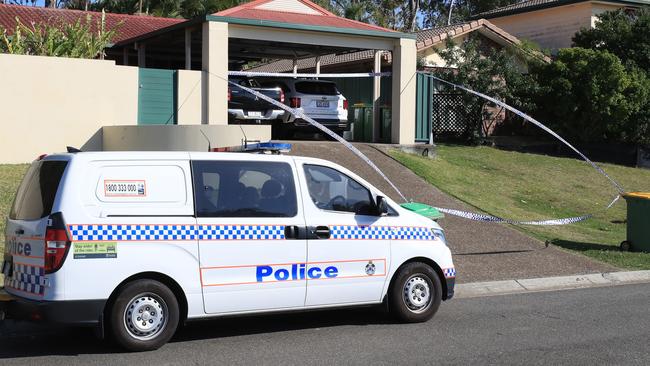 The crime scene has been taped off from its suburban street. Picture: NCA NewsWire / Scott Powick