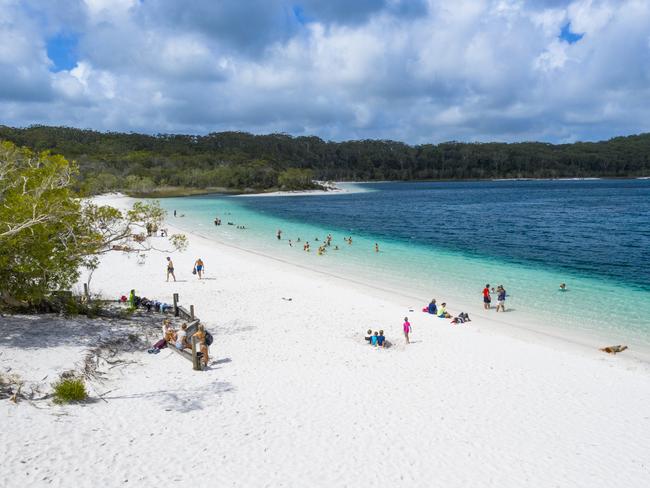 Lake McKenzie is a freshwater lake located on Fraser Island, Australia. The white silica sand and pure waters are some of the biggest attractions in Australia.