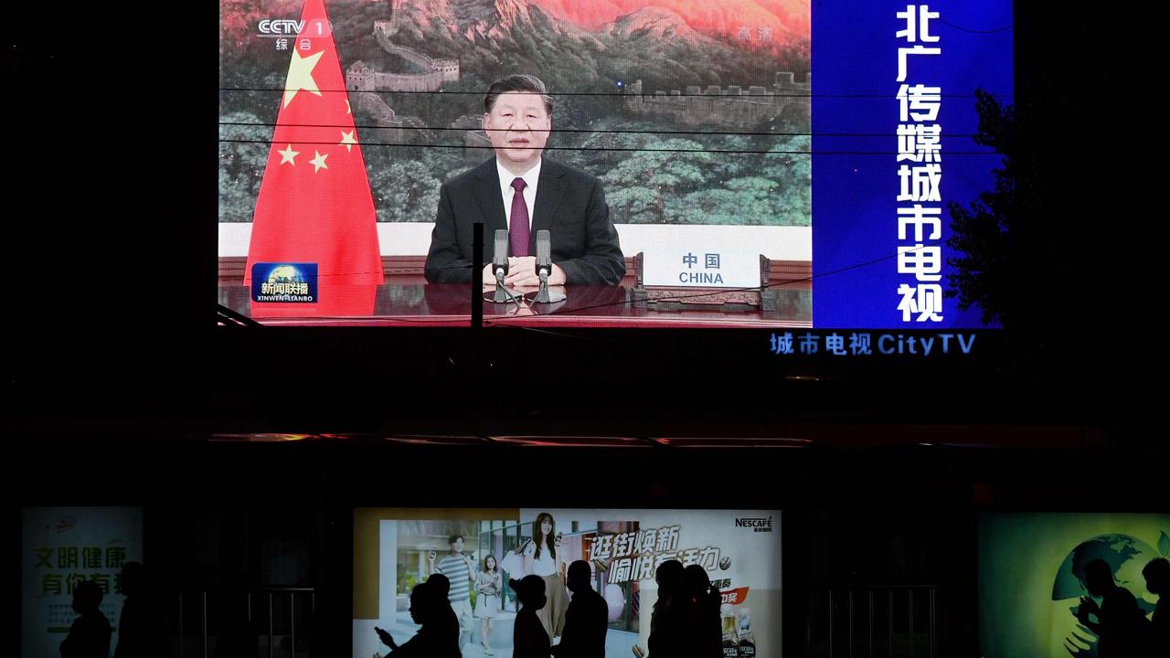 ‘We have no intention to fight either a Cold War or a hot war with any country,’ Chinese President Xi Jinping told the United Nations 75th anniversary. Picture: Greg Baker/AFP