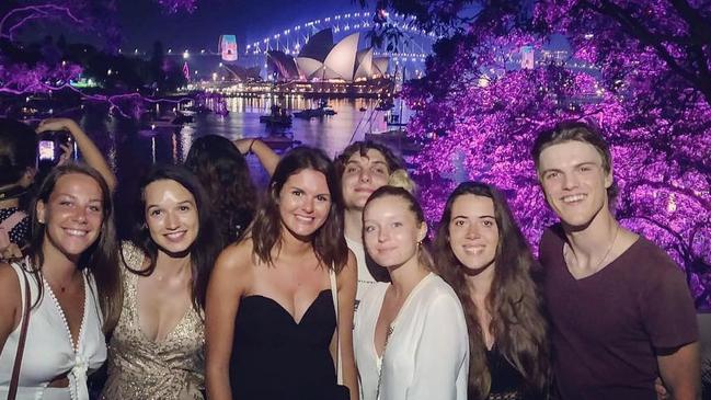 Theo Hayez, (right, pictured with cousin Lisa Hayez, next to him long brown hair, black top) an 18-year-old man from Belgium, was last seen about 11pm on Friday 31 May 2019 at a hotel. Picture: Instagram