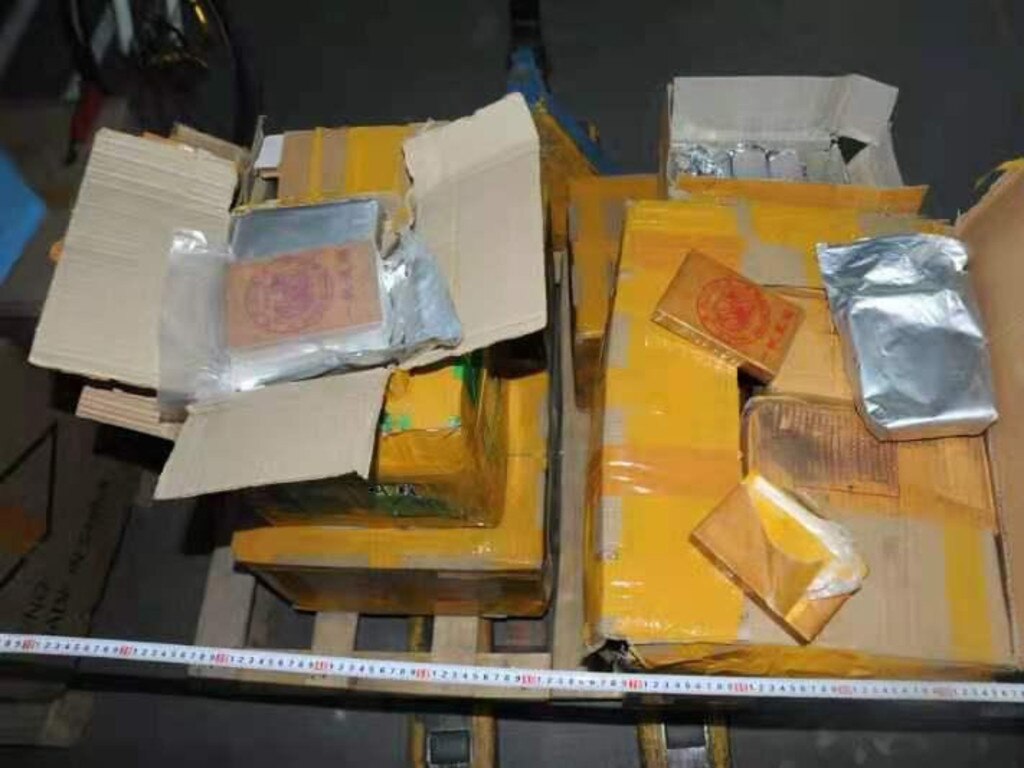 Officers in China intercepted multiple suspicious consignments destined for Australia. Picture: AFP