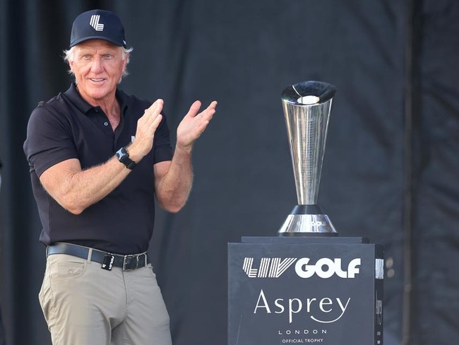 Australian golf legend Greg Norman has been front and centre in making the rebel tour a success in Australia. Picture: Getty