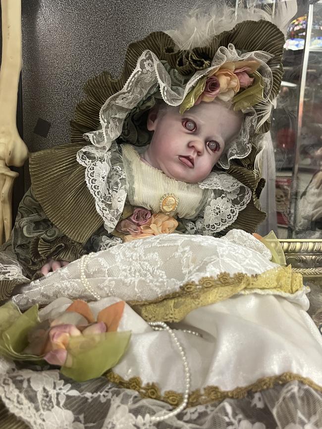 One of the dolls at Maryborough's Haunted Doll Museum.