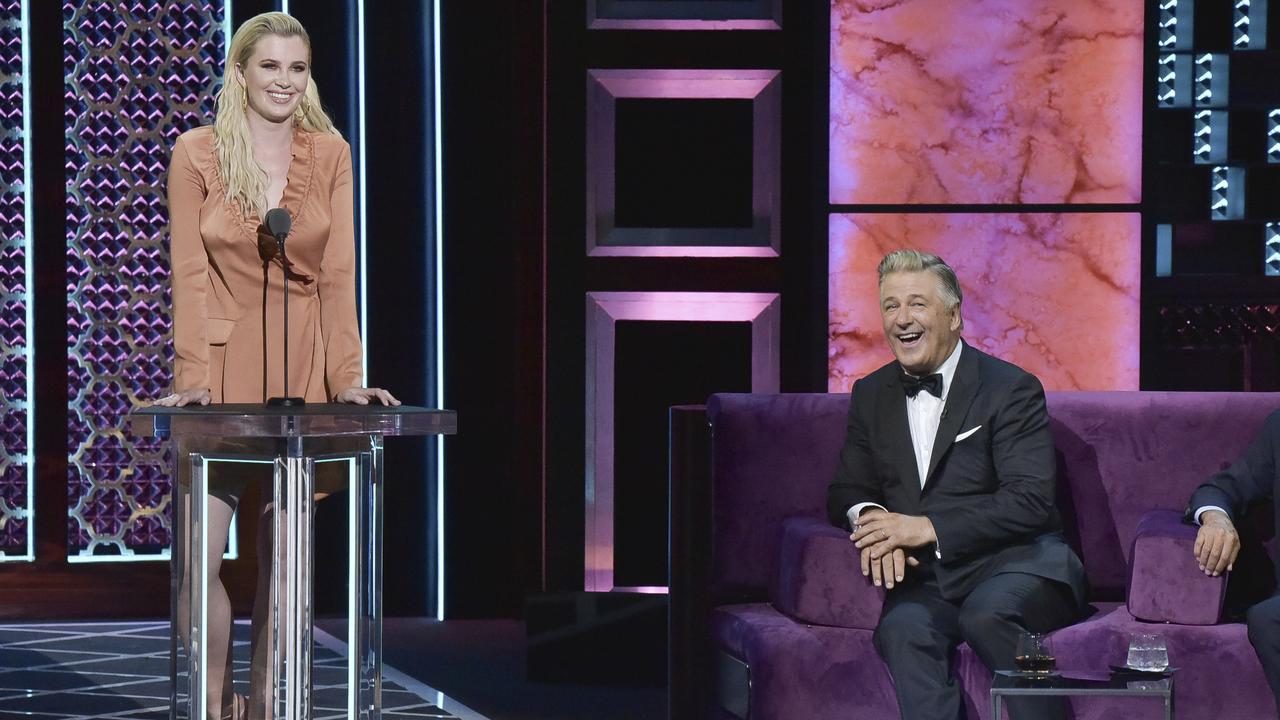 Ireland Baldwin, and Alec Baldwin participate in the Comedy Central Roast of Alec Baldwin.