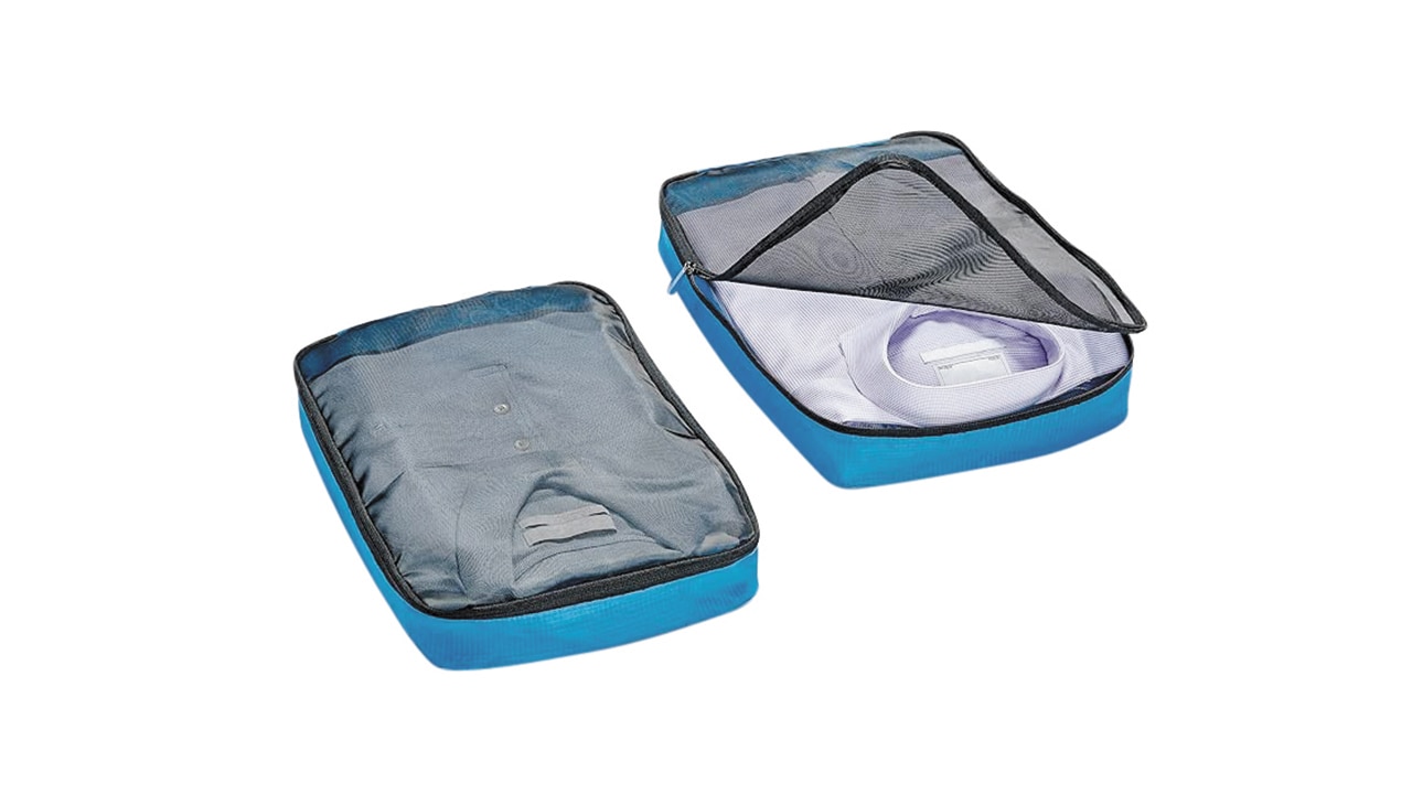 Go Travel Twin Packing Cubes in Blue. Picture: Myer