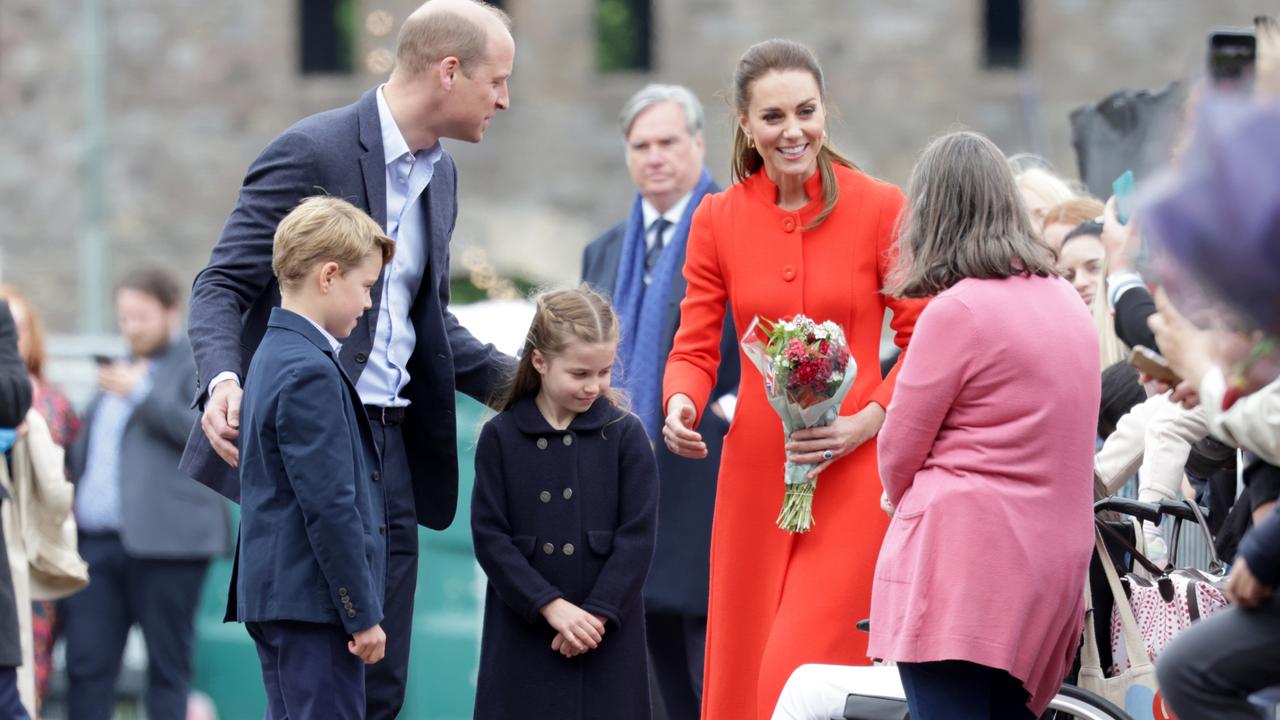 The young royals met members of the crowd. (Photo by Chris Jackson/Getty Images)