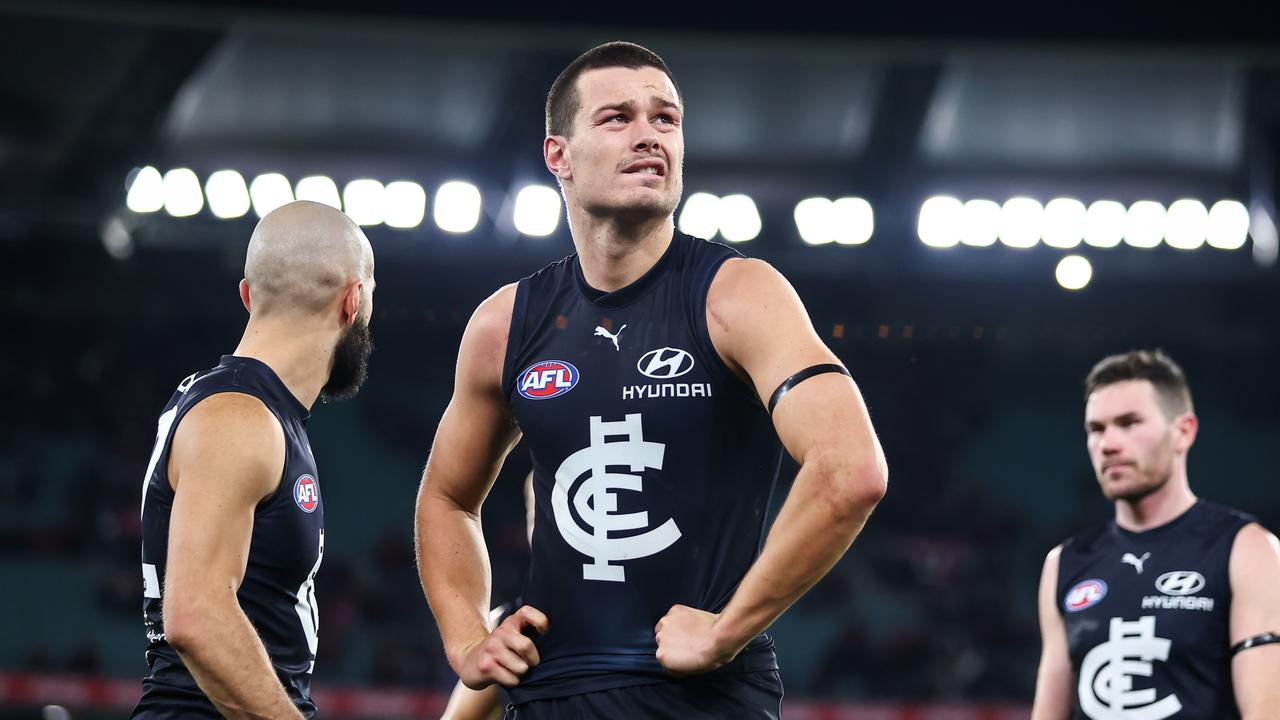 Jack Silvagni is back for the Blues. Picture: Dylan Burns/AFL Photos