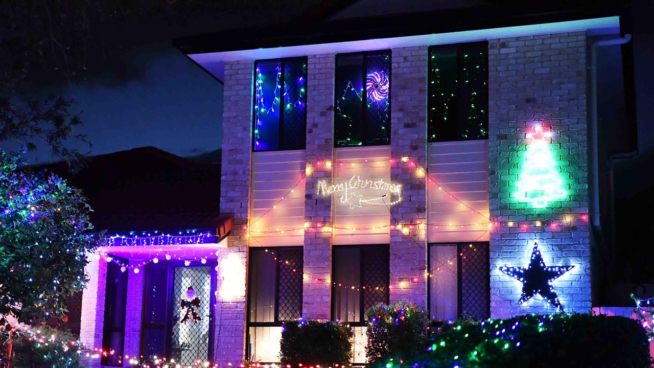 Christmas lights on Rainsford Place, Buderim. Picture: Patrick Woods.