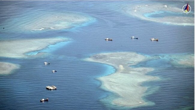 Chinese vessels around Sabina Shoal on November 23.