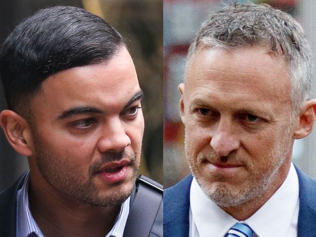 Pop star Guy Sebastian and his former manager Titus Day. Picture: NewsWire