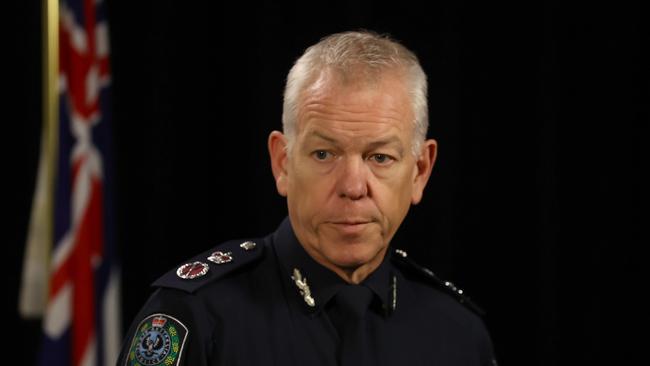 SA Police Commissioner Grant Stevens speaks to the media at a Covid-19 update. Picture: NCA NewsWire / Kelly Barnes