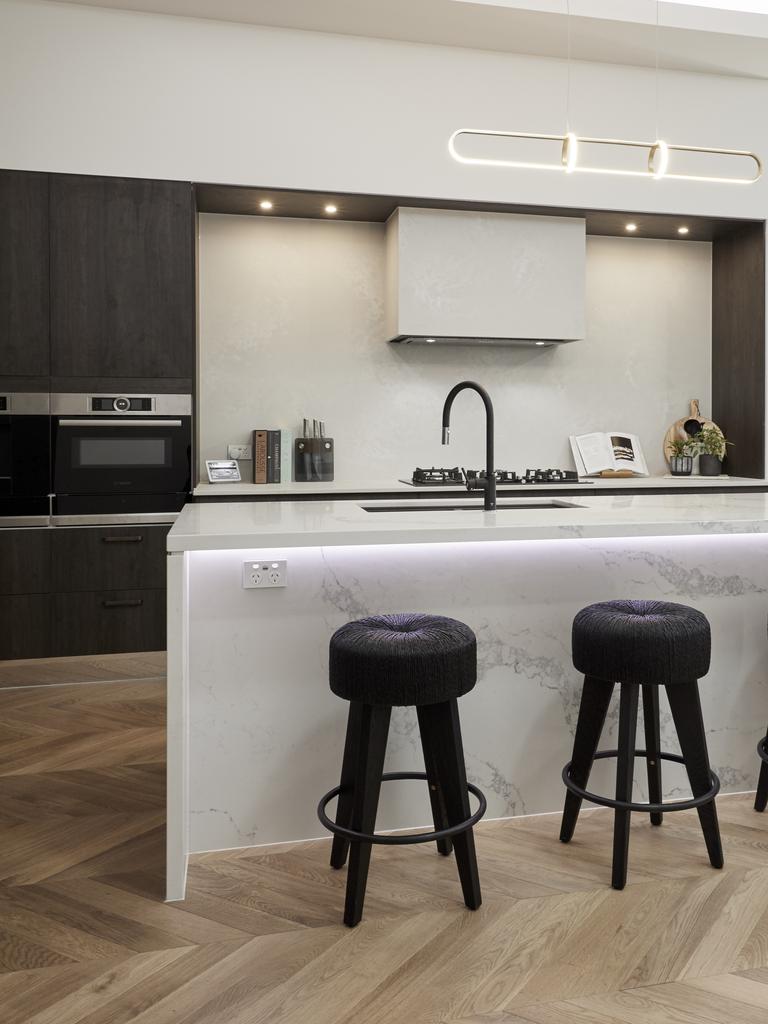 They loved the contrast of the cabinet and timber floor colours.