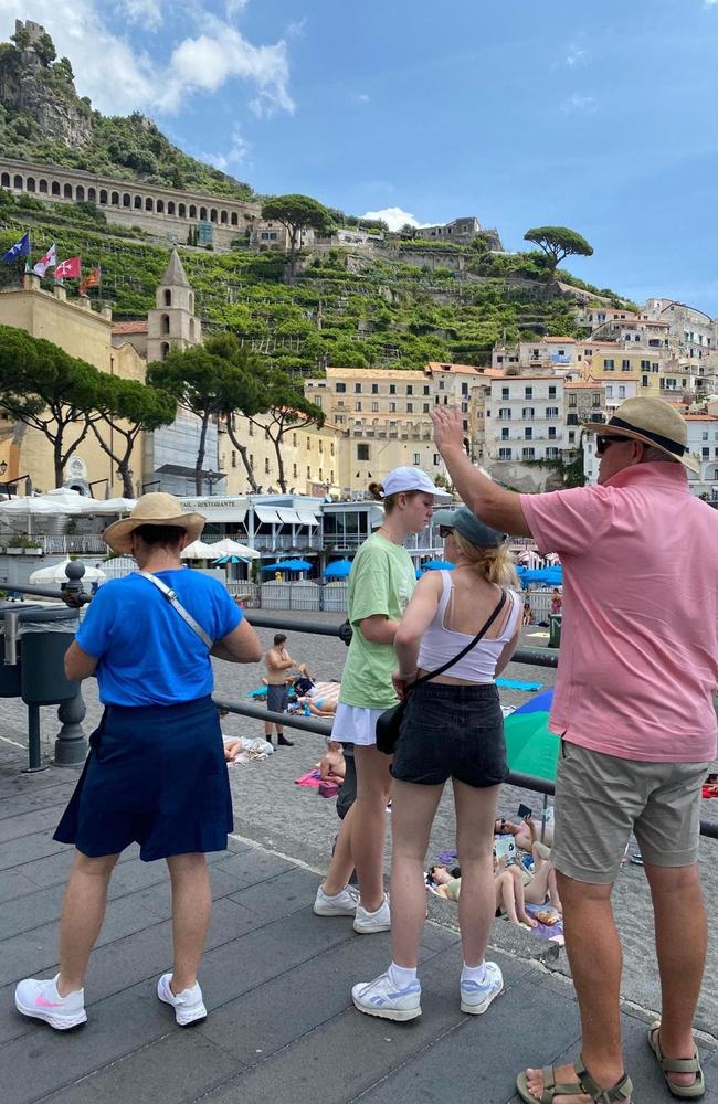 Former PM Scott Morrison - who was one of a conga line of ministers who gave evidence about the report - remains overseas enjoying a European holiday with his family. Picture: Supplied