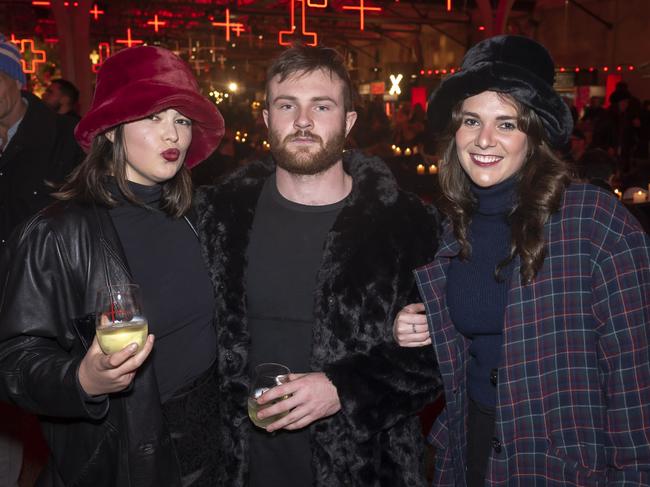 Dark Mofo 2023. Winter Feast. Danya Gobius, Jaxen Beasto, Millie Jetson. Picture: Caroline Tan
