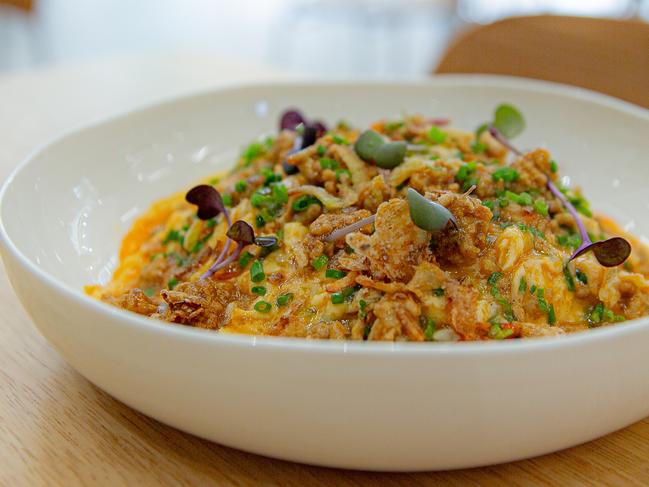 Tasty chilli pork rice at Lobby in the Lands building. Picture: Linda Higginson