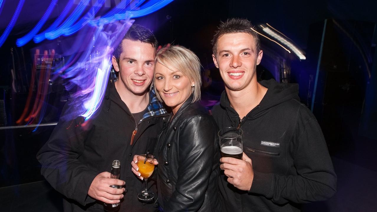 Keiran Mcqueen Tanya Brown and Josh Carlyle at the Racehorse Hotel on Saturday night. Photo: Nick O'Sullivan / The Queensland Times