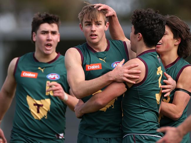 The Tasmanian product has impressed throughout his career with his versatility. Picture: Kelly Defina/AFL Photos/via Getty Images