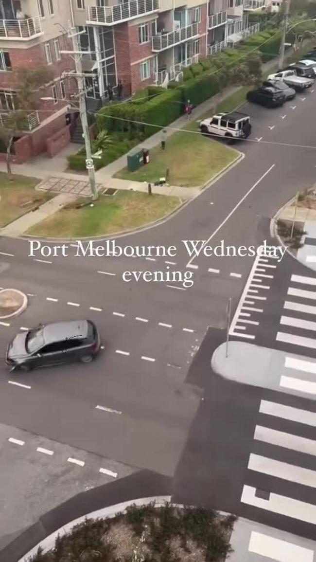 Car mounts footpath and strikes pedestrian in Port Melbourne