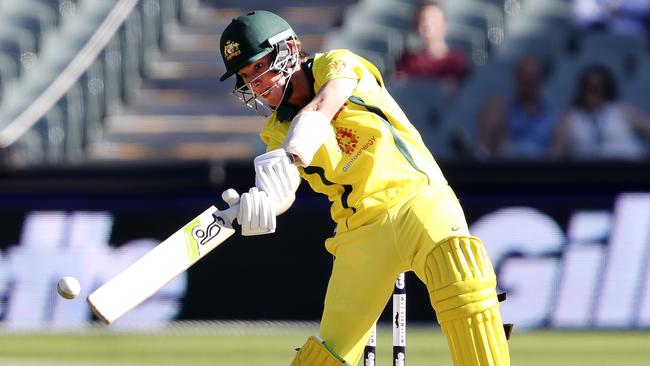 Adam Zampa contributed vital runs at the end for Australia. Picture Sarah Reed