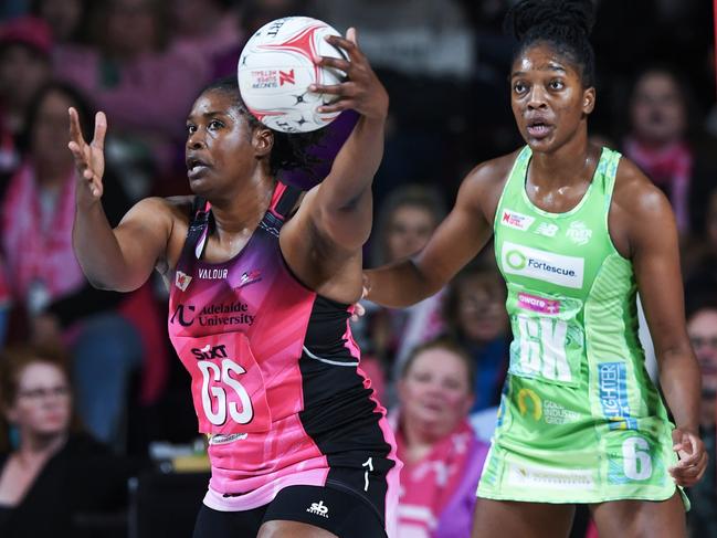 Romelda Aiken-George copped plenty of attention. Picture: Getty Images