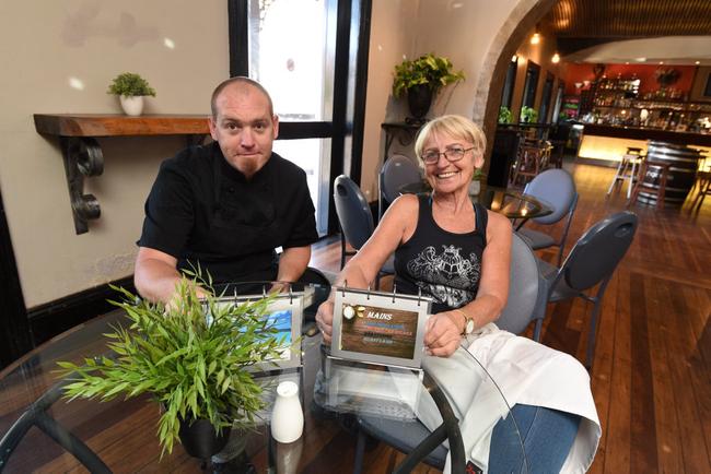 Lounge 1868 in Wharf St is now a restaurant - chef Chris Taylor with owner Daniela Orelova. Picture: Alistair Brightman