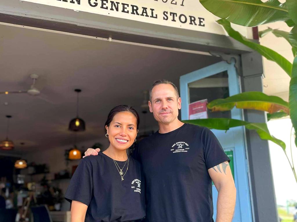 Hervey Bay Dayman General Store owners Claire and Matthew Straight.