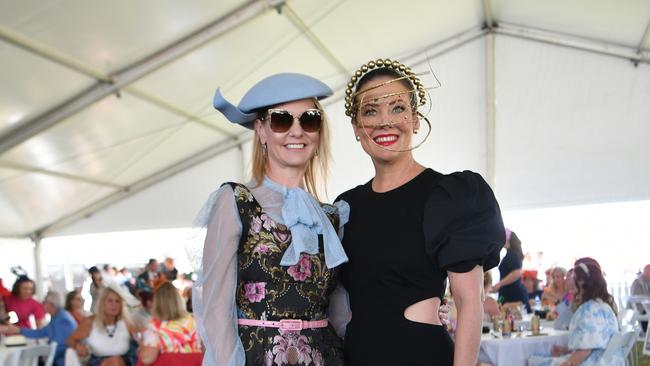 Ladies Day socials at Cluden. Brandi Murphy and Karen Russell. Picture: Evan Morgan