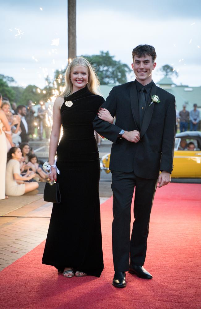 Vivien Forbes and Wallace Foreman arrive at Toowoomba Anglican School class of 2024 school formal. Friday, November 15, 2024. Picture: Christine Schindler