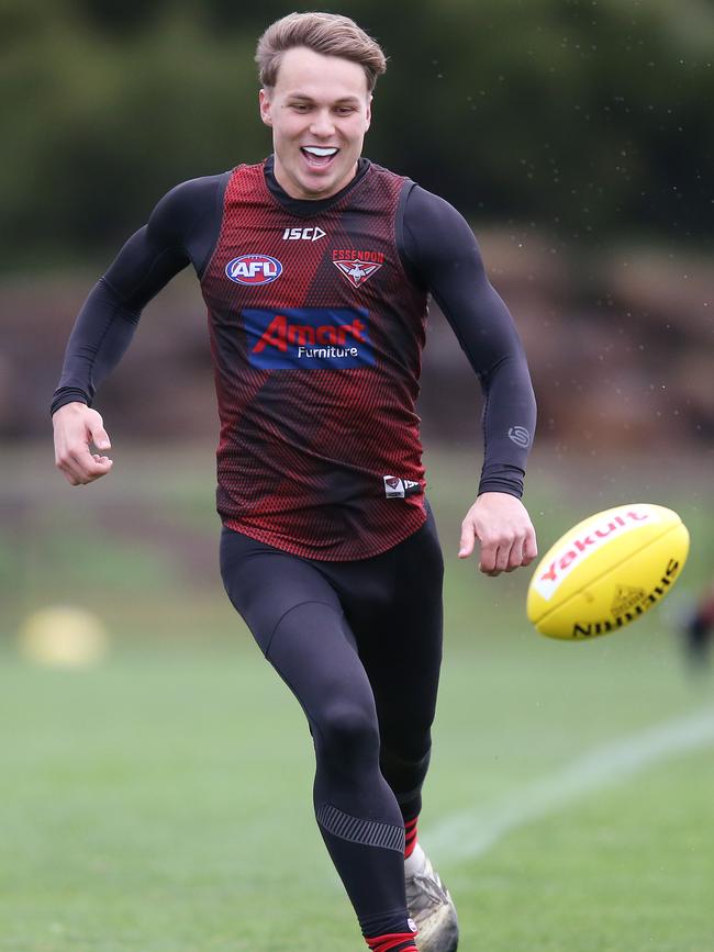 Dylan Clarke enjoyed success as a tagger for Essendon last season.