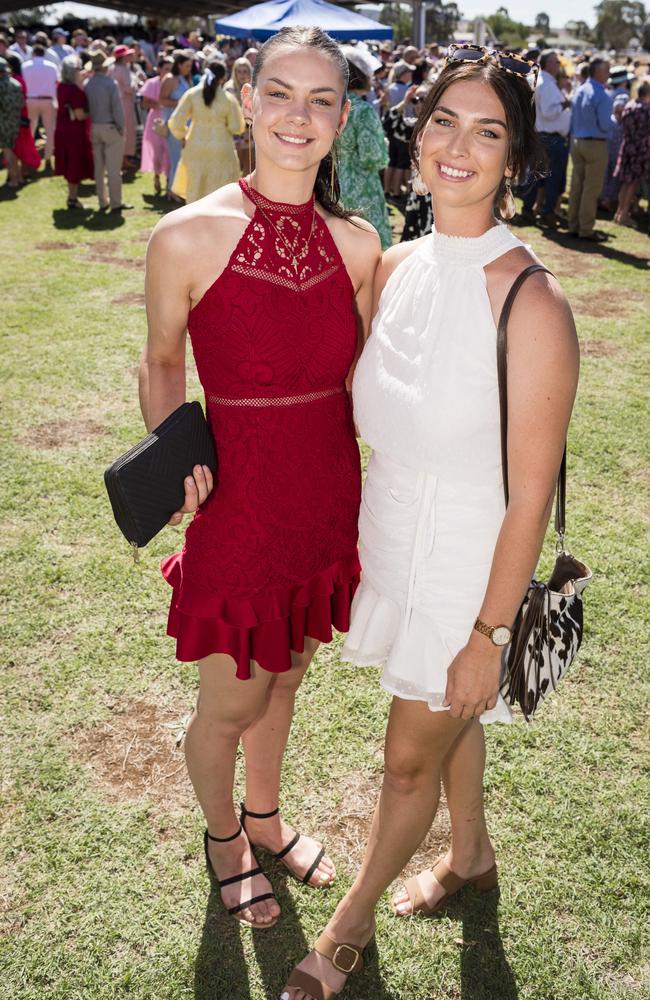 Mylissa (left) and Johanna Draper at the Clifton Races hosted by Clifton Jockey Club, Saturday, October 28, 2023. Picture: Kevin Farmer