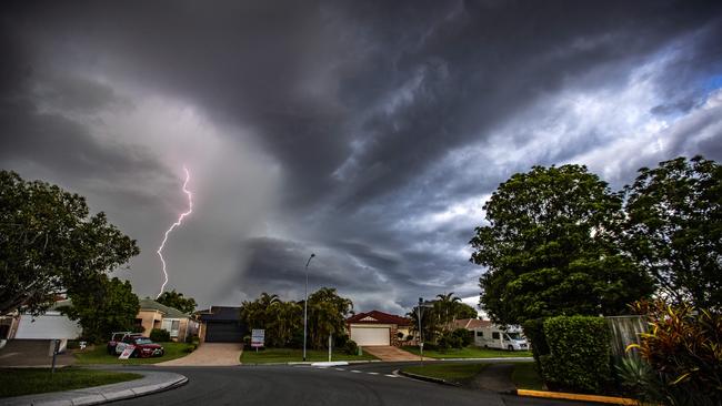 A massive storm cell south of Brisbane.