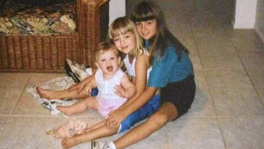 Anna, Emily and Claire Janes as young children. Picture: contributed