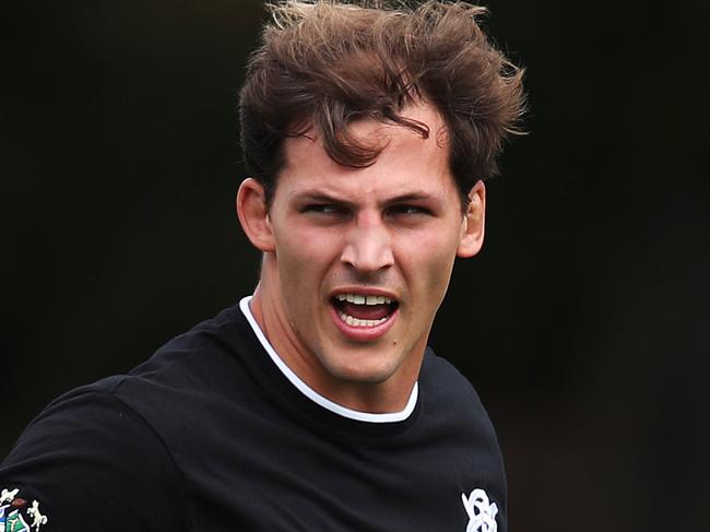 Luke Jones during the Barbarians training session at Waverley Oval No.2 ahead of this weeks match against the Wallabies in Sydney. picture. Phil Hillyard